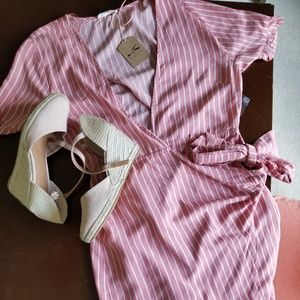 Striped Wrap Dress